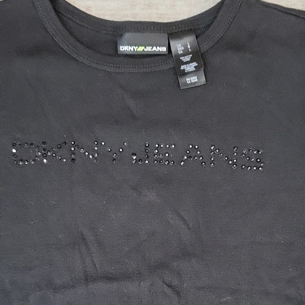 DKNY Jeans Black T-Shirt - Picture 3 of 3